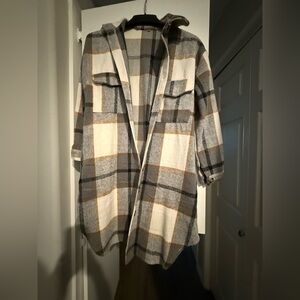Plaid Button-Up Shacket